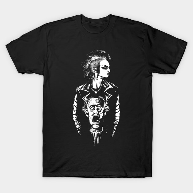 Horror Punk Girl T-Shirt by wildsidecomix